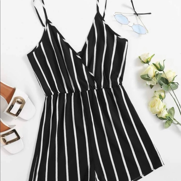 Stripped Cami Romper - Picture 2 of 6